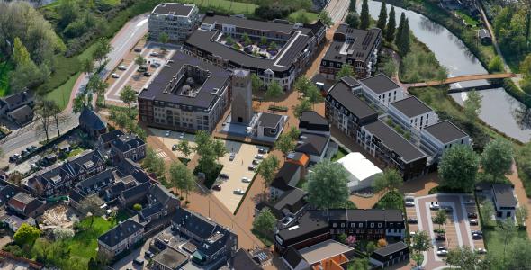 Impressie Centrumplan Sint-Michielsgestel van bovenaf