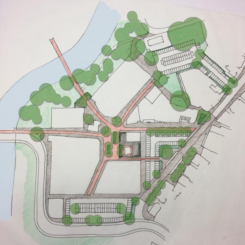 Schetsontwerp openbare ruimte centrum Sint-Michielsgestel