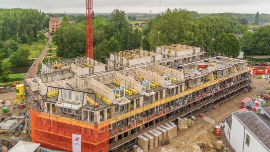 Impressie appartementen Dommelstaete in aanbouw, klik voor een vergroting