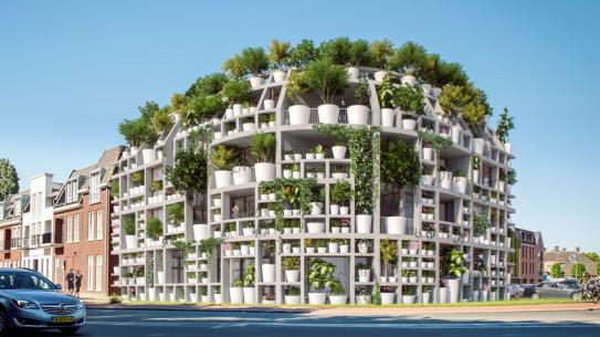 Groene Villa met beplanting Centrumplan Sint-Michielsgestel, klik voor een vergroting