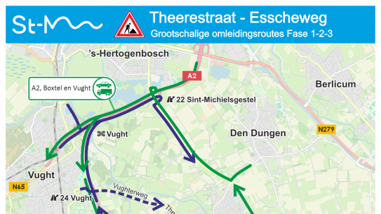 Rioolwerkzaamheden Theerestraat - Esscheweg, klik voor een vergroting